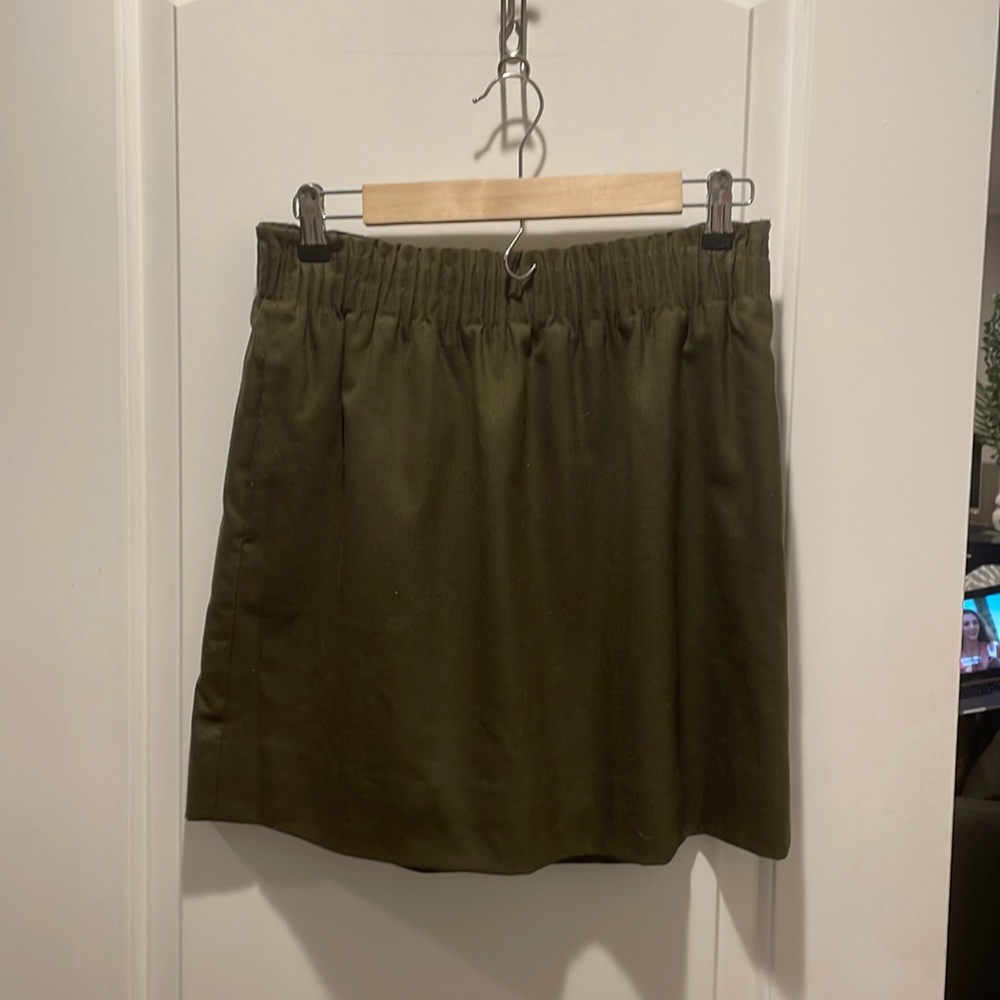 Jcrew olive city skirt